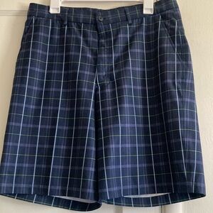 Kirkland Signature Blue and Green Flat Front Shorts